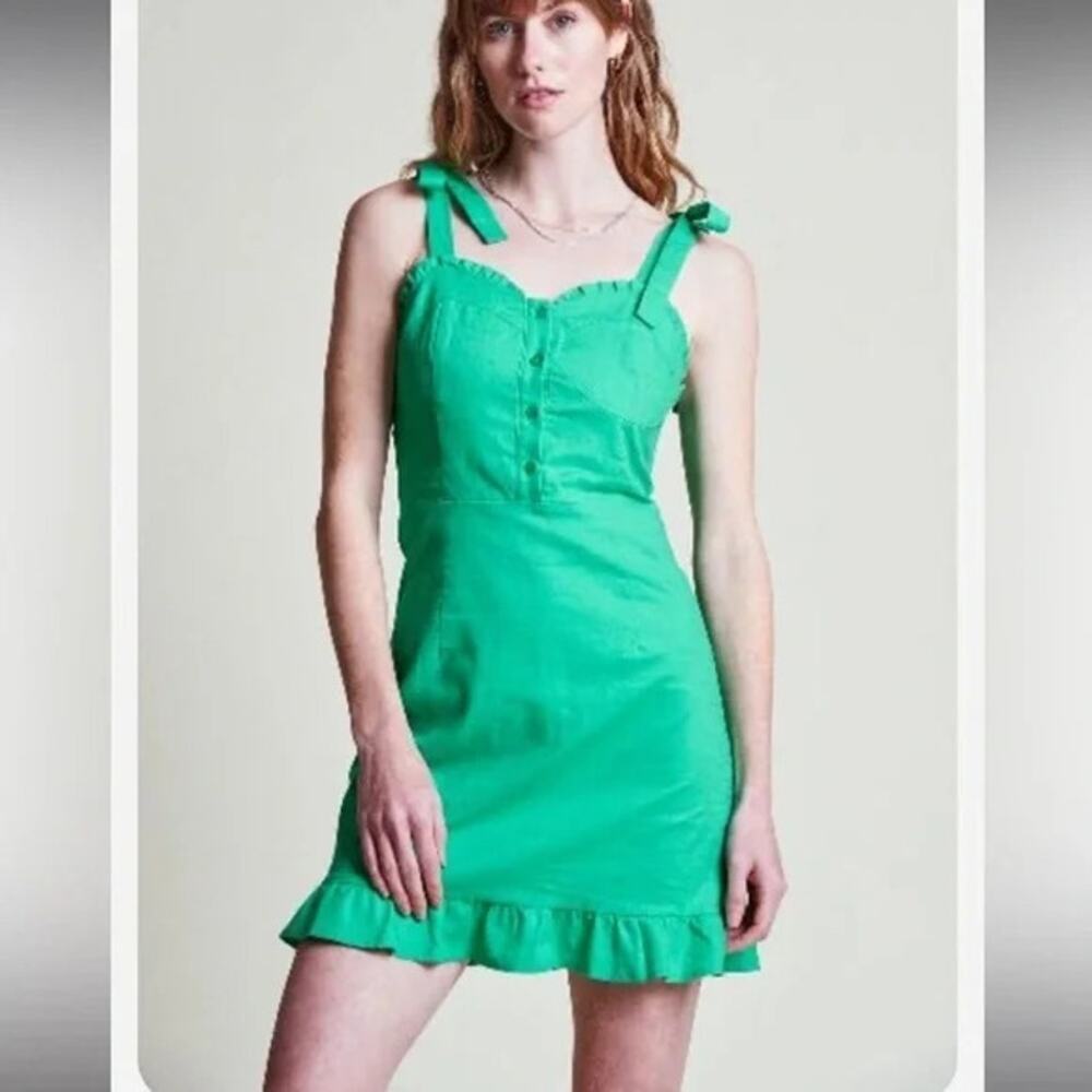 The Shirt by Rochelle Behrens The Sienna Dress Kelly Green Size XS Mini